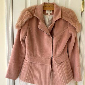 The Line & Dot Gorgeous Coat with Tulle and Fur